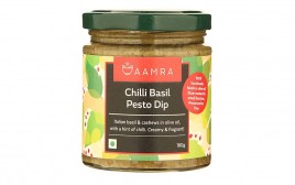 Aamra Chilli Basil Pesto Dip   Glass Jar  180 grams